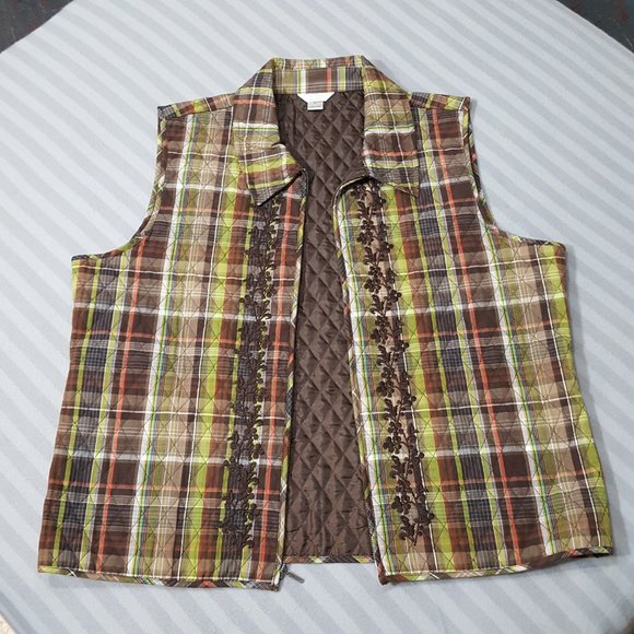 Embroidered Quilted Full-Zip Vest, XL - Picture 6 of 6